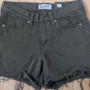 Lucky Brand army green shorts cut off